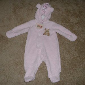 Cuddle Bear Sherpa Fleece Bear Pram Snowsuit